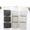 Linen Printed Cotton Waterproof Fabric Storage Three Pockets Organizer Home