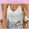 Spring Womens Fringe Camisole With High Elastane For Casual Wear