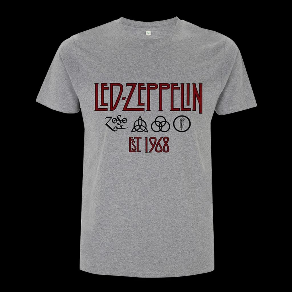 Rock Band Led Zeppelin Men's Cotton Album Graphics Tshirt New Summer Spring Women Oversized Hiphop Y2k Fashion Tshirt