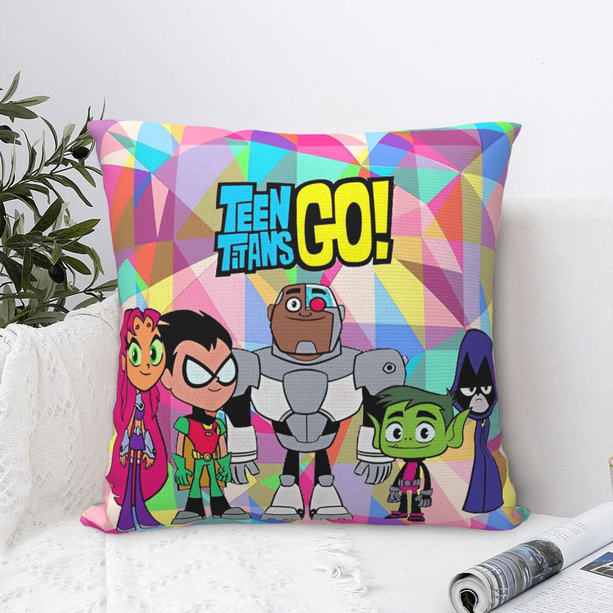 Green Harvest Unisex Home Decoration Teens Titan Go Anime Manga Pillowcases Merch Pillow Covers Zippered Multi Size