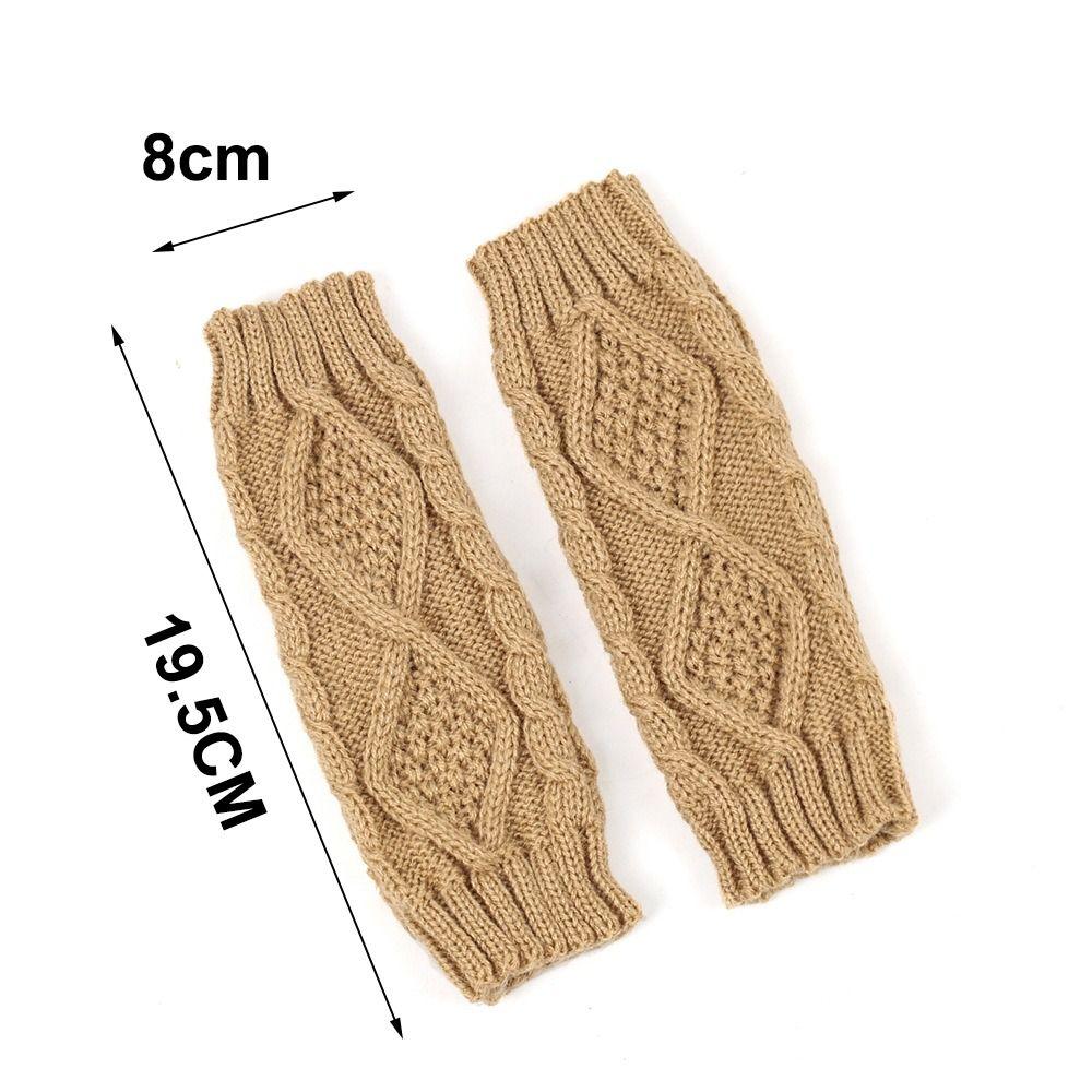 Knitted Crochet Fingerless Gloves Soft Warm Knit Mittens Fashion Typing Gloves  Cold Weather