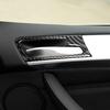 Set Carbon Fiber +Rubber Car Door Handle Bowl Cover Sticker For BMW X6 E71 09-14