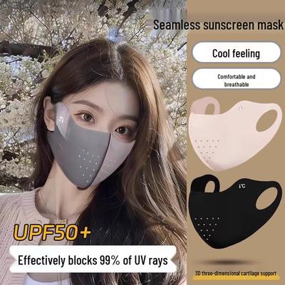 Women's Anti-UV Breathable Ice Silk Sunscreen Mask with Full Face & Eye Corner Protection
