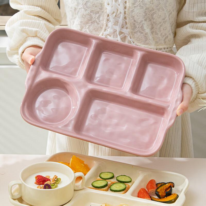 Peiersen Cream Style Ceramic Divided Plate Set (4-piece)