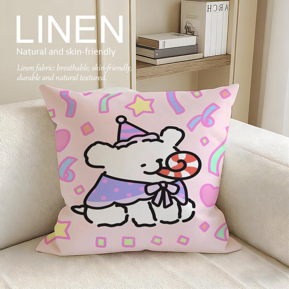 Animal Maltese Cushion Cover Pillowcase Set Pcs x x Breathable Washable Sofa Cushion Cover