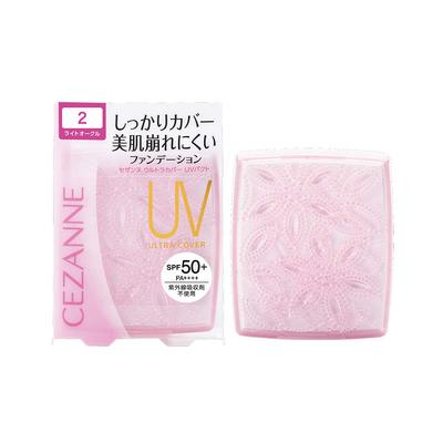 Cezanne Ultra Cover UV Pact Foundation 2 Light Ochre 11g - High Coverage SPF Makeup