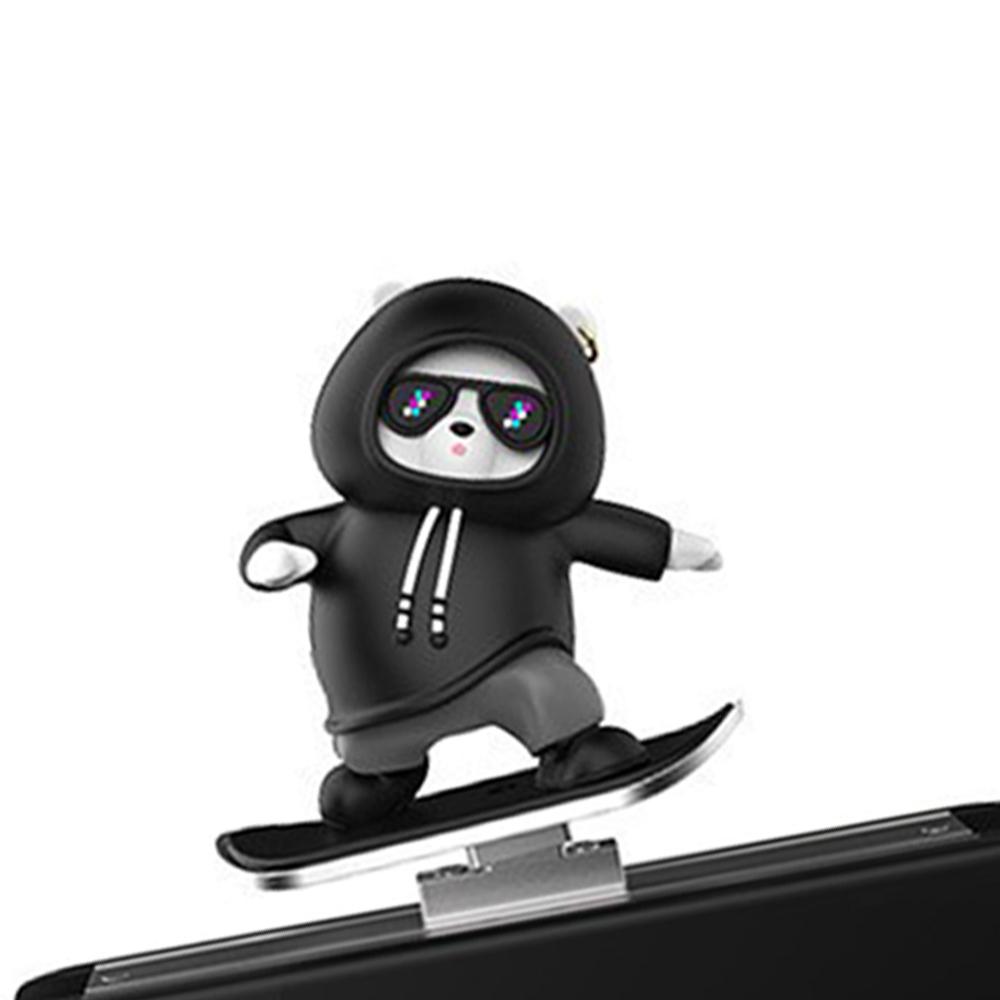 Cool Skateboards Bear Car Dashboard Ornament, Black
