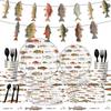 Fishing Birthday Party Outdoor Disposable Paper Plates & Cups Set