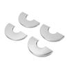 4pcs 24mm Wall Split Flange Self Adhesive Stainless Steel Round Split Flanges for Bathroom Kitchen