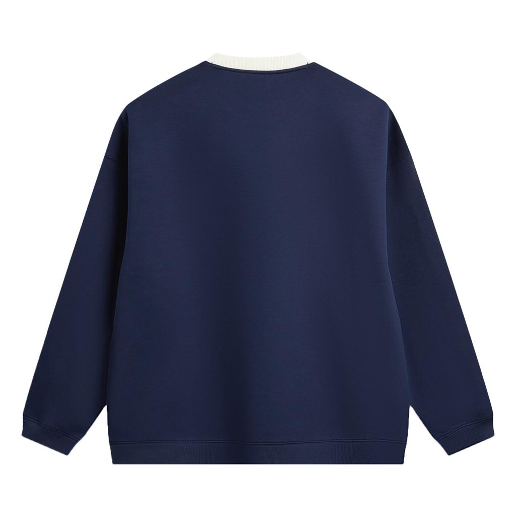 Li Ning Sports Lifestyle Series Round Neck Embroidered Couple Sweatshirt Unisex sweatshirt AWDW353-4