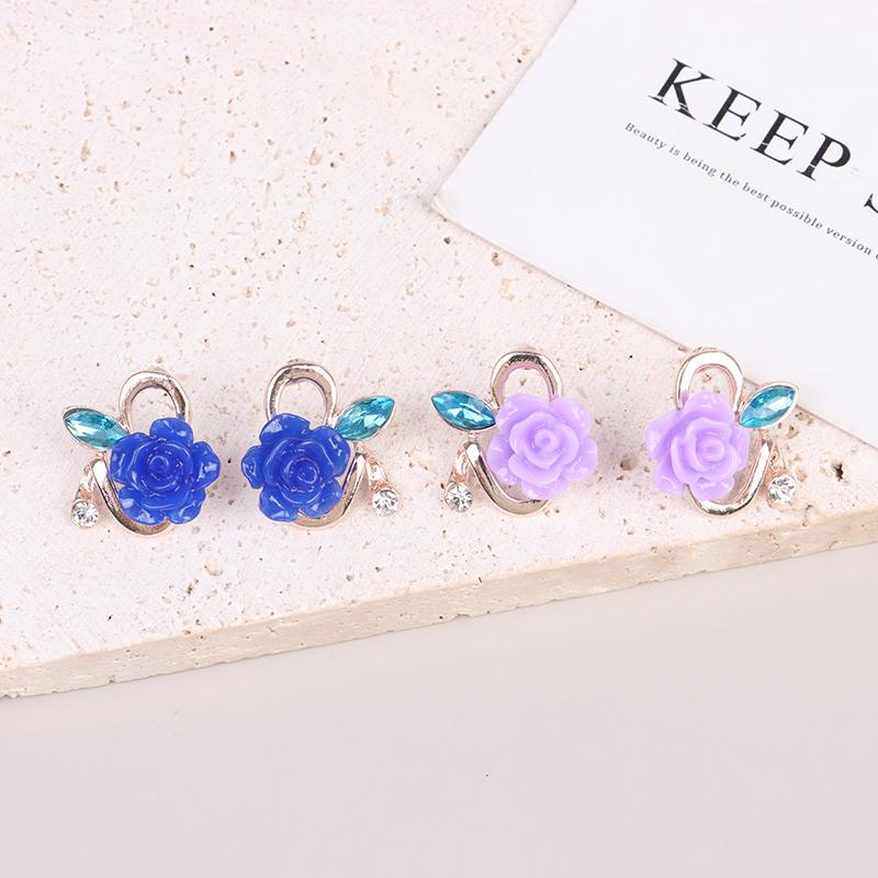 Women Rose Earrings Colorful Flower Earrings Jewelry Party Gifts Accessories