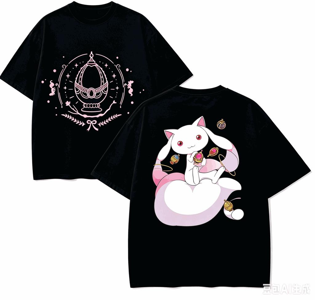 Puella Magi Madoka Magica Anime Lover T-shirt Harajuku Cotton New Model High Street Retro Overs
