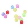 80pcs Mixed Colors 6 Sides Dice Charming Beads Acrylic Clear Dice Beads  for Jewelry Making Supplies