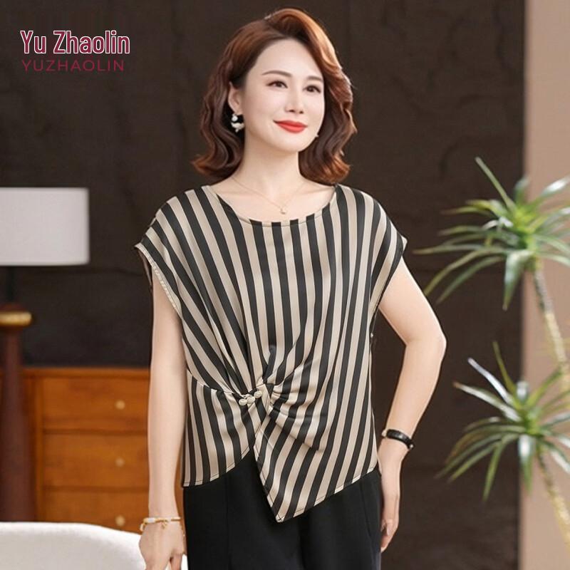 Yuzhaolin Women s Summer Striped Two-Piece Set 2XL