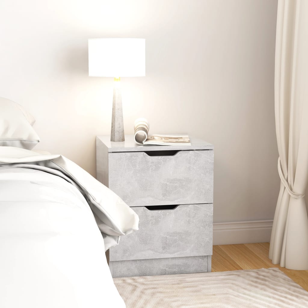 Nightstand Concrete Gray 40 x 40 x 50 cm Particleboard