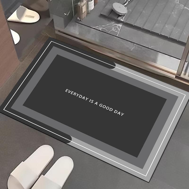 Soft Diatom Mud Absorbent Mat Bathroom Floor Mat Non-Slip Toilet Floor Mat Bathroom Toilet Carpet Entrance Door