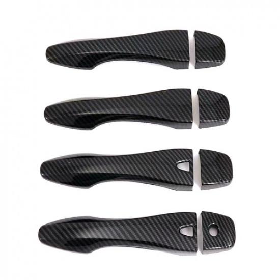 ABS Carbon Fiber Side Smart Door Handle Covers Trim For 2013-2018 Nissan Altima