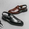 Fashion Casual Fashion Sandals Black Brown Comfortable and Breathable Outdoor Driving Shoes High Quality Sandals Size 38-46 Men Sandals