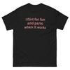 Funny Introvert Shirt: I Flirt For Fun And Panic When It Works Tee