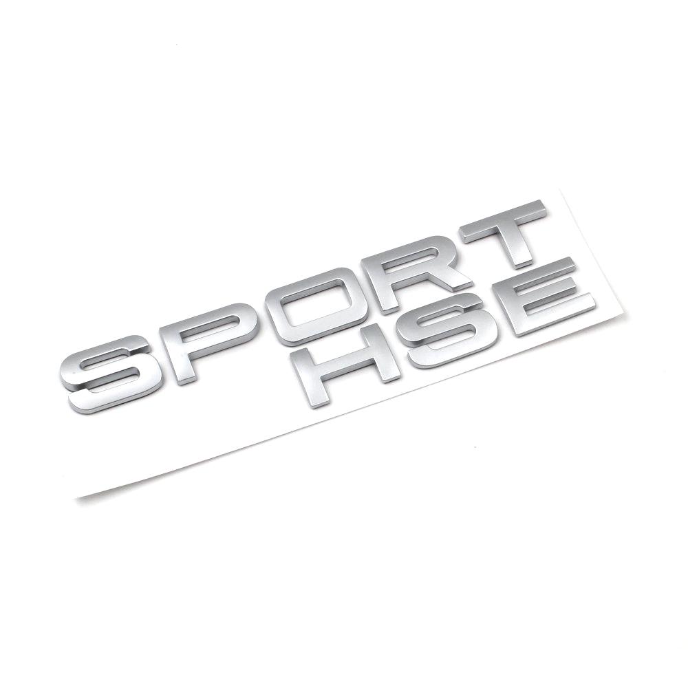 3D ABS Car SPORT HSE Emblem Stickers Decals For Land Rover Range Rover Letters  Car Trunk Badge Auto Styling Accessories