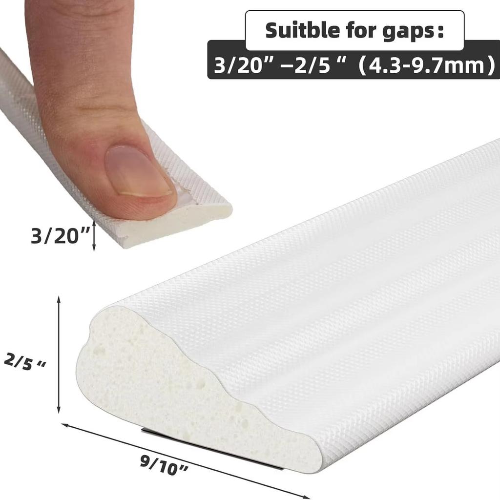 1PC 3/5m Cladding Door and Window Seals wedge weather stripping seal strip Doors Gap Filler Noise Blocker Foam Tape Sealing