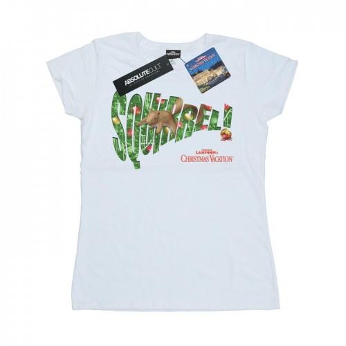 National Lampoon´s Christmas Vacation Womens/Ladies Squirrel Tree Cotton T-Shirt