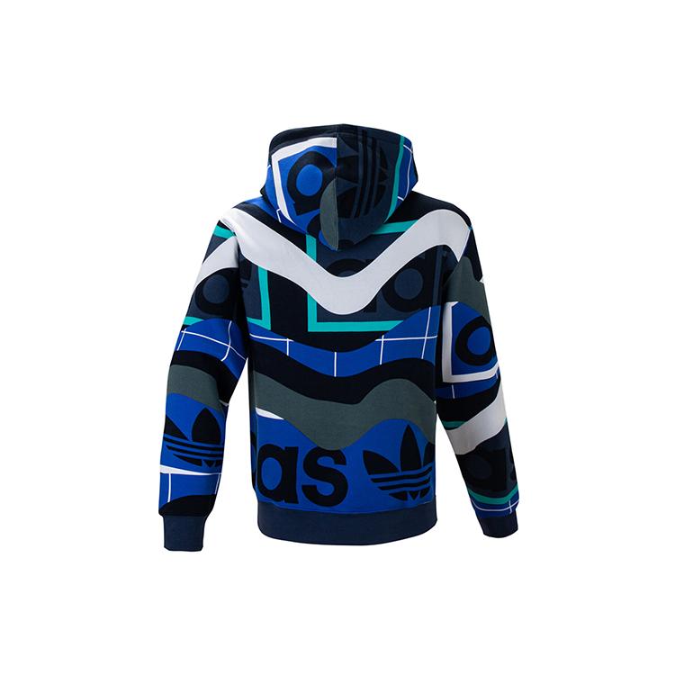 adidas Originals Sweatshirts Men's Tech Indigo Hooded Thickened Regular FM1569