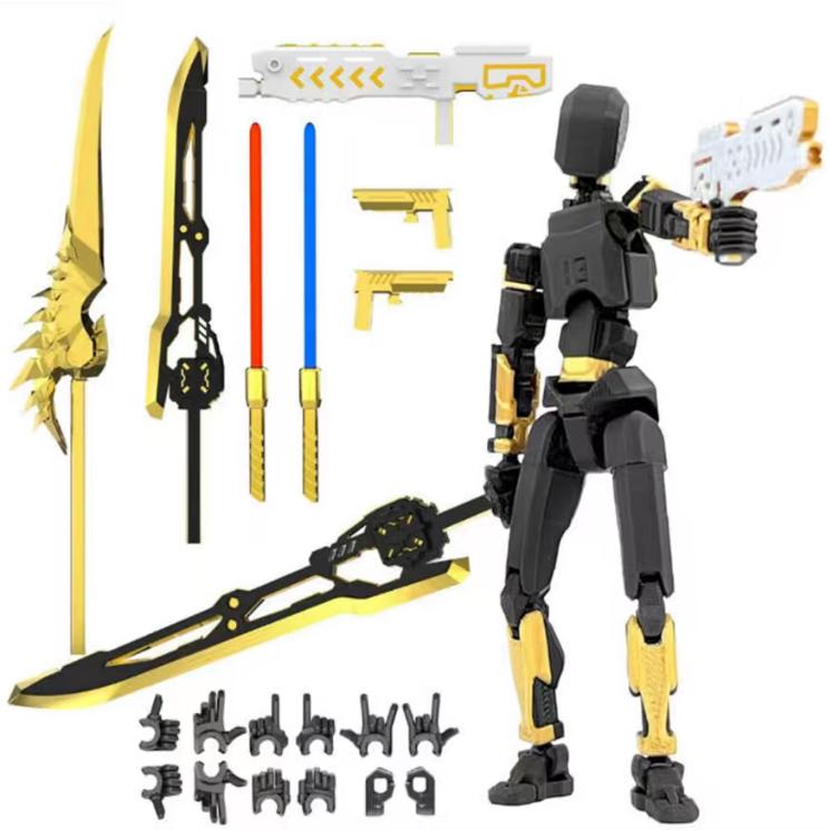Assembly Completed T13 3D Action Figure Set Dummy Robo Titan 13 Action Figures 3D Printed Multi-Jointed Toy
