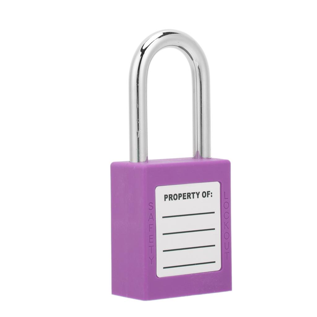 38mm   Padlock Insulating Industrial Plastic Nylon PA Steel for Chemical Electric Power Nuclear Energy(Purple )