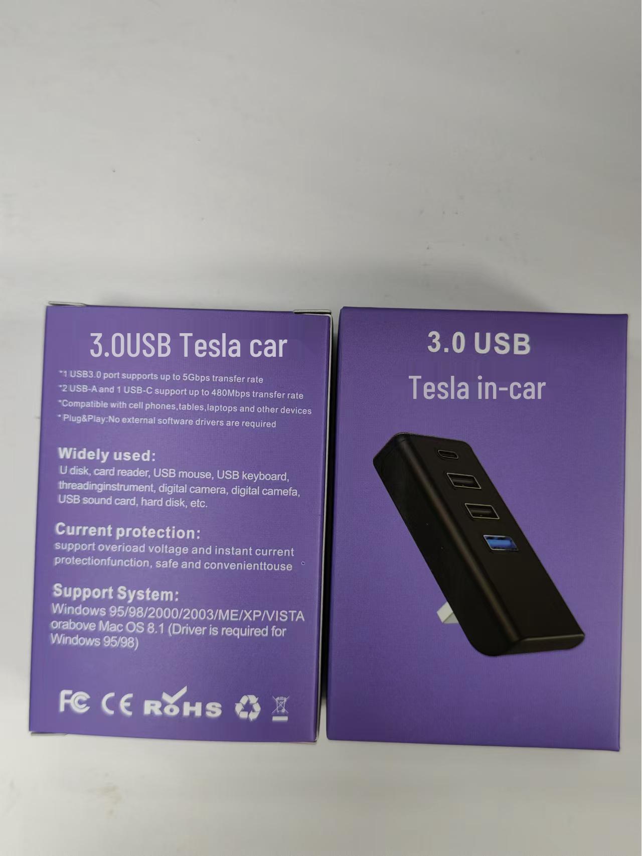 USB-хаб-разветвитель для перчаточного ящика Tesla Model 3/Y