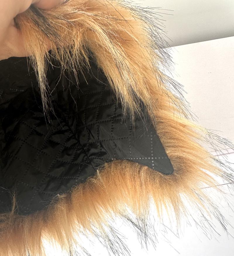 Cappello da Donna di Alta Gamma in Morbida Pelliccia Sintetica di Procione con Protezione per le Orecchie - Stile Secchiello Autunno/Inverno
