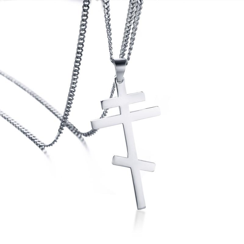 Russian Orthodox Cross Pendant Men Women Christian Crucifix Male Church Eternal Church Inspirational NIKA Necklace