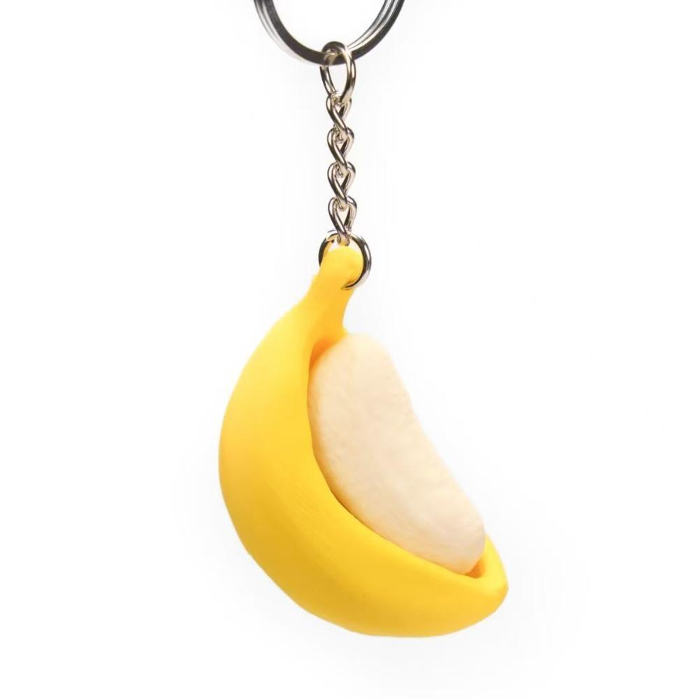 Calming Switch Clicker Fidget Toy Simulation Finger Button Pendant Banana Fidget Keychain Anxiety жёлтый