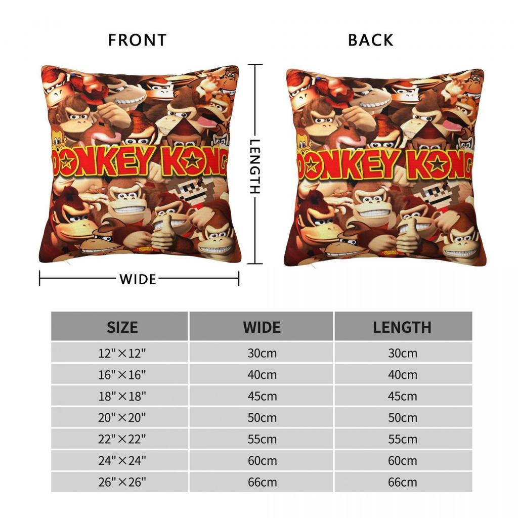 Soft And Sweet Home Donkey Kong Bananza Gamedecoration Pillowcase Accessories Pillow Covers Zippered Multiple Sizes