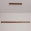 Remote Control Dimming Solid Wooden Pendant Lamp For Dining Room Kitchen Shop Long Strip Minimalist Hanging Indoor Lighting