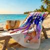 Labubu Beach Towel Quick-Dry Soft Microfiber Comfortable Lightweight Suitable for Swimming, Gym, Camping, Yoga Vacation