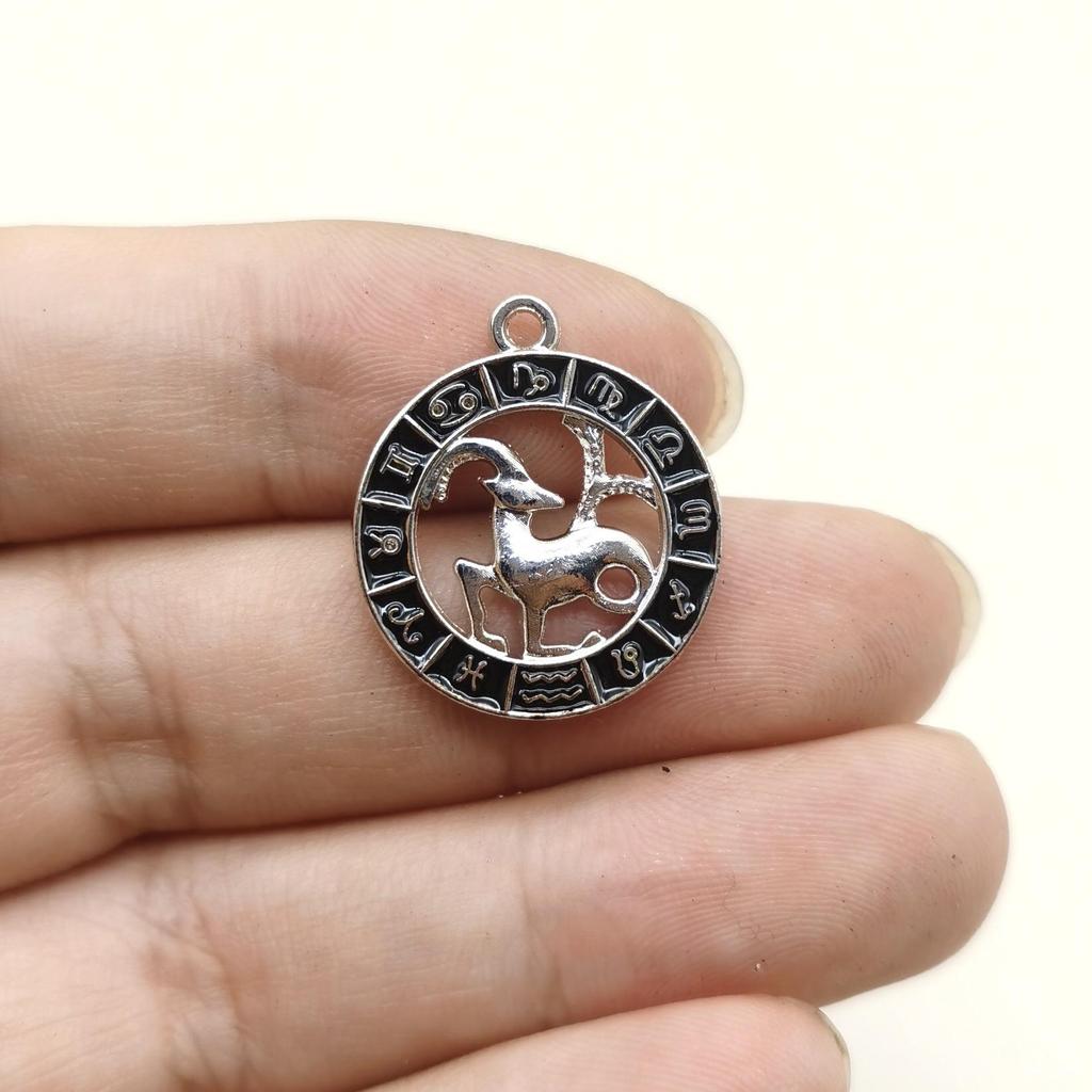 12 Constellation Diamond-Inlaid Pendant Necklace