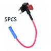 5pcs Blade  Holder  Holder Copper Mini Blade  Holder Add-A-Circuit  TAP Adapter w/ 5 Car Blade Fuses