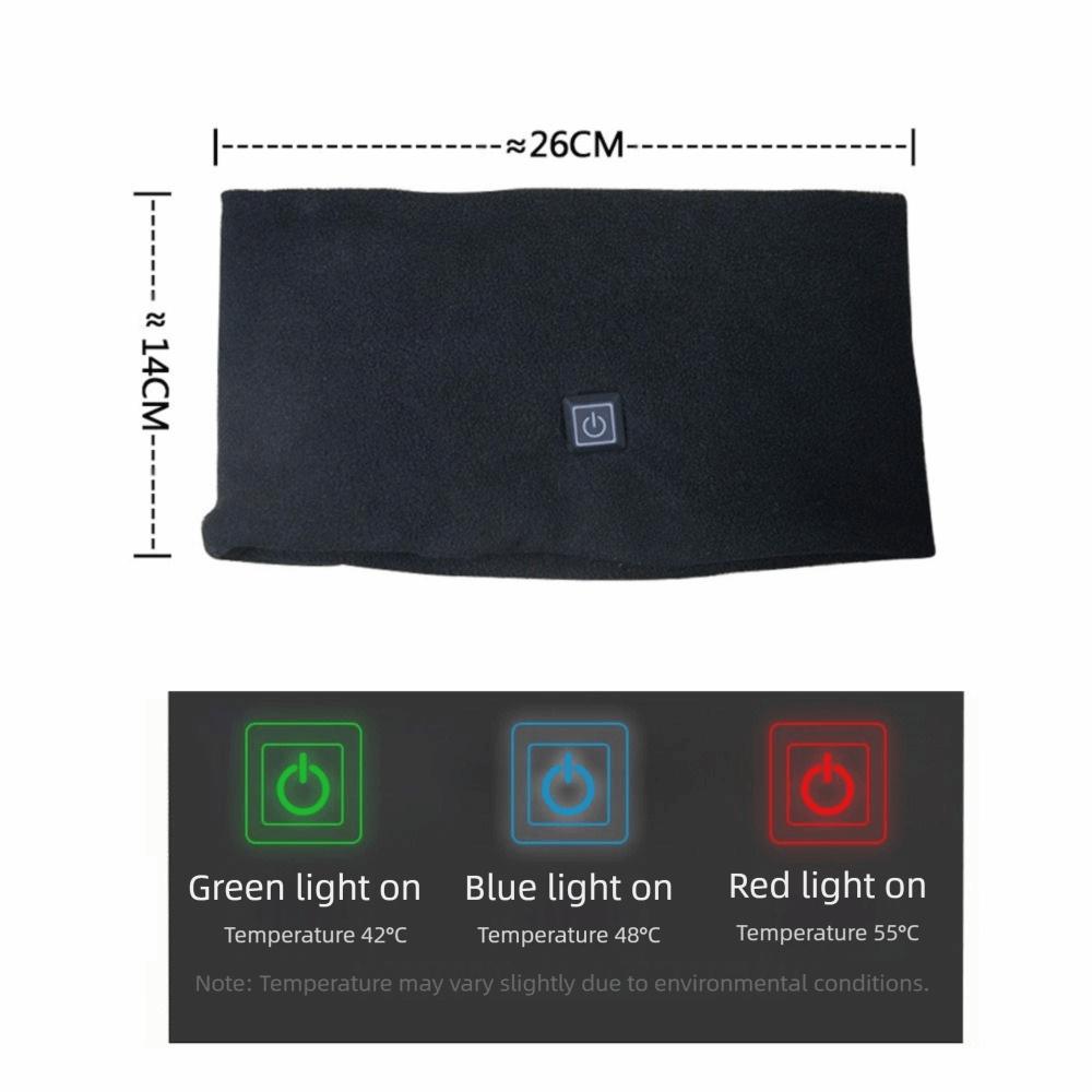Winter Warm USB Heating Scarf Portable Heating Fleece Electric Heating Scarf Adjustable Temperature Soft Temperature Scarf
