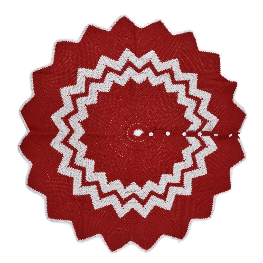 Christmas Tree Skirt Acrylic Fiber Knitting Floor Mat Cover Pad Xmas Party Home Decoration Props