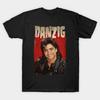 Herren Schwarzes Print-T-Shirt Danzig Retro Limitierte Kunst No-Cut Transferpapier Druck Baumwoll-T-Shirt