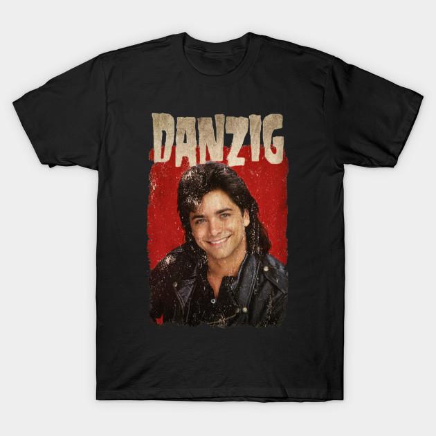 

Men Black Print T-shirt Danzig Retro Limitied Art No-Cut Transfer Paper Print Cotton Tshirt S чёрный