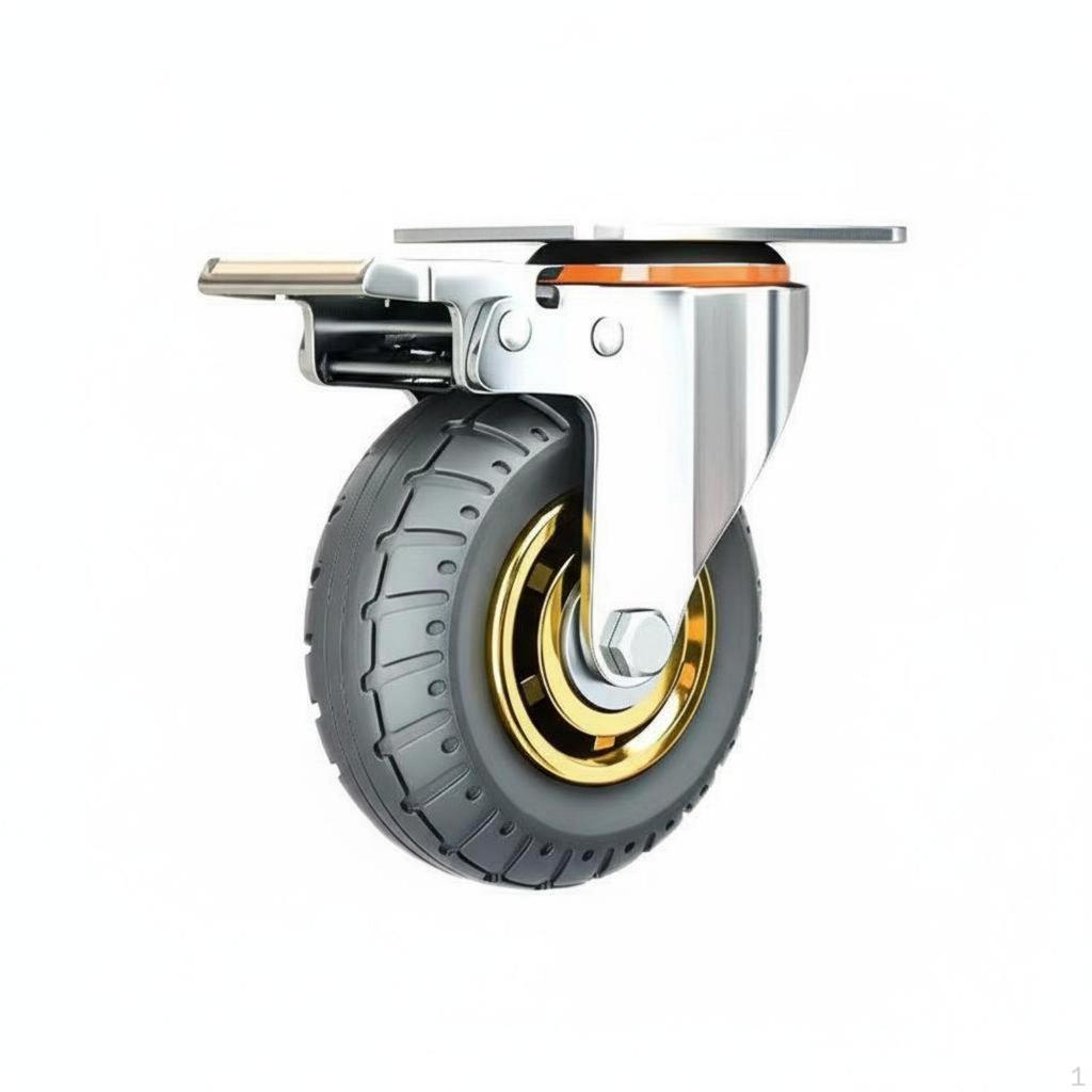 4 Inch Swivel Caster Wear Resistant Heavy Duty Wheel AntiSlip Industrial Cart for DIY