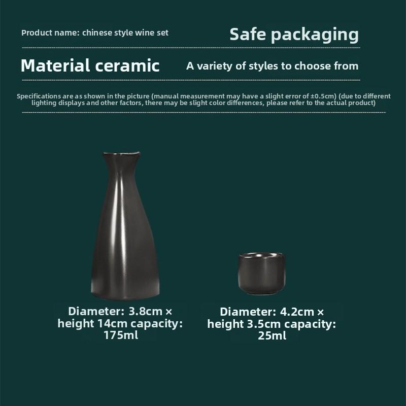 Japanese Sake Bar Set Household Ceramic Baijiu Cup Bottle Wine Cup Home Restaurant Party Drinking Barware Set Friend Gift