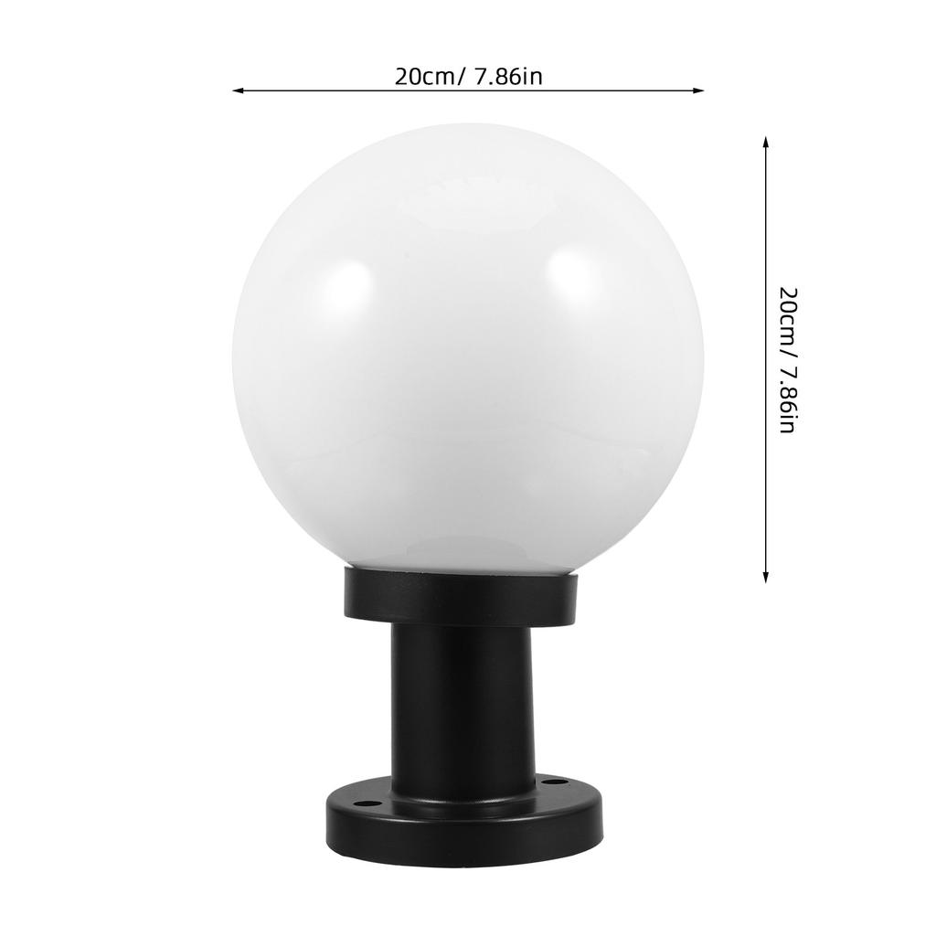 15Cm Acrylic Outdoor Lamp Shade Globe Style Post Light Fixture Simple Elegant Design Eye Comfort Lighting for Exterior Column