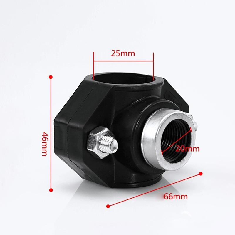 PE Pipe Fitting Clamp 1PC 1/2'' Female Thread Water Splitter Connector for 20/25/32MM Pipes Home Garden Irrigation System