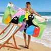 Barbapapa Print Beach Towel, Large Soft Quick Dry Towel for Beach Camping Swimming