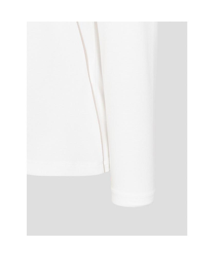 BEANPOLE GOLF [B_Under] Women'S Texture Mix Collar Long Sleeve T-Shirt White