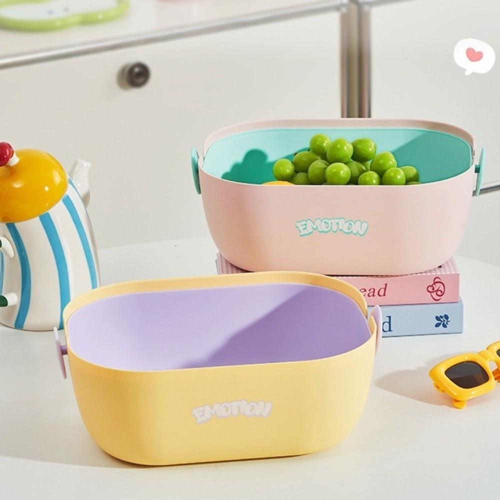 Double-Layer Fruit Cleaning Basket Plastic Vegetable Basket Drainage Basket  Vegetable Washing