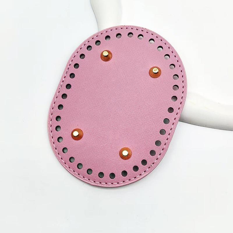 DIY HyunA Hand-Woven Crochet Bag Base: Oval Leather Bottom Plate & Luggage Accessories
